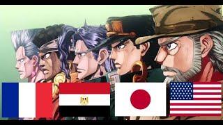 JoJo's Bizarre Adventure characters speaking their native language