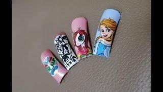 Nail art idea - Elsa (Frozen) Step-by-step tutorial