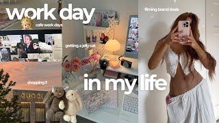 DAY IN MY LIFE as a full time content creator  realistic WFH day, brand deals, editing, + shopping!