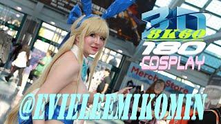 VR180, 3D, Cosplay, Evieleemikomin, Anime Expo 2023, Bunny girl, コスプレ, バニーガール, 8K60 3DVR180