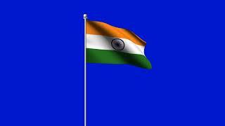 India Flag Blue Screen | Indian flag blue screen