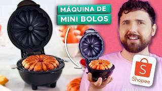  COMPRAS DA SHOPEE PARA COZINHA | Testei Máquina de Mini Bolos Elétrica | Vale a pena?