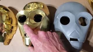 Comparing 3d printed C-3PO parts to some screen derived castings.