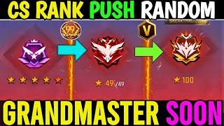 Cs Rank Grandmaster Pushing with random player Season 25 #freefire