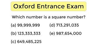 Can you solve these Oxford admissions questions?