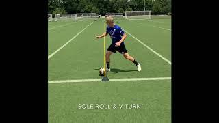 Football Ball Mastery  - Sole Roll & V Turn