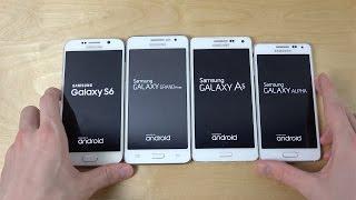 Samsung Galaxy S6 vs. Grand Prime vs. Galaxy A5 vs. Galaxy Alpha - Which Is Faster? (4K)