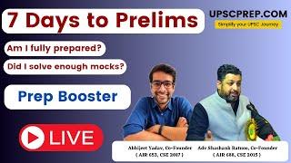 7 Days to go for UPSC Prelims 2024 | Live session with UPSCprep.com