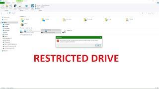 How to Restrict Drive on my computer using windows 10