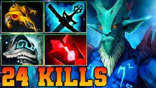 24 Kills Leshrac Dota 2 Mid  - Best Pro Gameplay Carry Support Build Guide 7.37