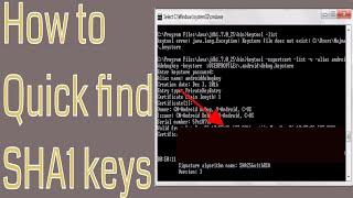 sha1 | debug keystore | find sha1 keystore in few minutes | how to get sha1 certificate fingerprint