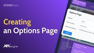 Creating Options pages in WordPress | JetEngine