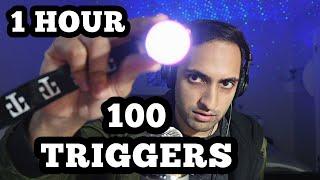 100 Sleepy ASMR Triggers in 1 Hour (Indian Accent, Hand Sounds, Tapping, Mouth Sounds & More!!)