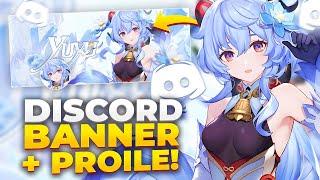 How to make custom Discord Profile Banner on Photoshop | Genshin impact ganyu Tutorial [ Photoshop ]