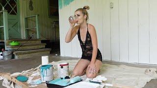 PAINTING AN OMBRÉ WALL IN LINGERIE