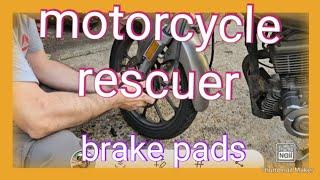 Motorcycle brake pads and caliper service. First bike is nearly finished. Chinese motorcycle