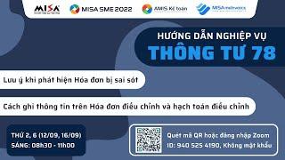 [Chia sẻ] HƯỚNG DẪN XỬ LÝ HÓA ĐƠN SAI SÓT VÀ LẬP, HẠCH TOÁN HÓA ĐƠN ĐIỀU CHỈNH - SÁNG 12/09