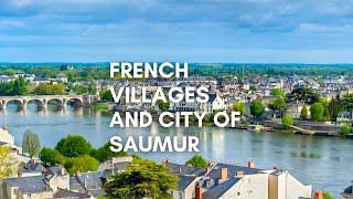 Driving through French Villages, Pays de la Loire, Saumur 4K