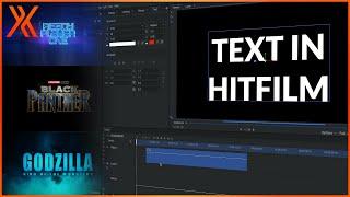 How to use TEXT in HitFilm