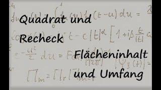 Quadrat und Rechteck - Flächeninhalt und Umfang - Klasse 5 und 8