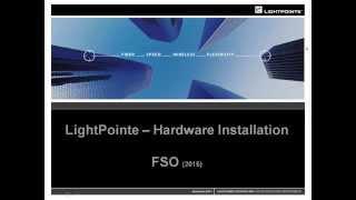 LightPointe AireBridge FSO Mounting Webinar Oct 2015