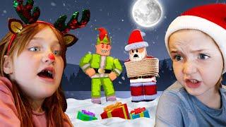 SAViNG SANTA from EViL ELF!!  a Rescue Mission to save Christmas on Roblox with Niko Adley & Navey