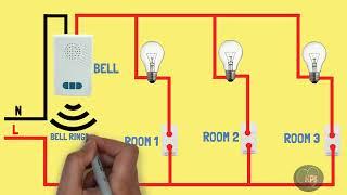 DOOR BELL WIRING DIAGRAM MULTIPLE SWITCH AND SERIES LAMP