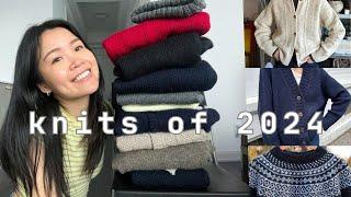 everything i knit in 2024 & try on | lots of petite knit