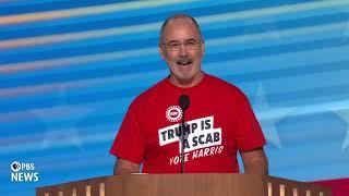 WATCH: UAW president Shawn Fain speaks at 2024 Democratic National Convention | 2024 DNC Night 1