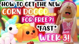 HOW TO GET THE NEW CORN DOGGO PET FOR FREE!*FAST!* #adoptmeroblox #preppyadoptme #preppyroblox