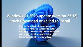 Windows update stuck at Downloading or failed to install #KB5036893 #KB5036892 | How to fix it 2024