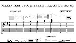 PENTATONIC CHORDS on the Guitar- Discussion, Demonstration, Application- Chord Soloing -FREE TABS