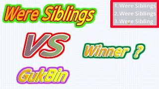 (   Were Siblings    VS   GukBin  ) Winner ?  - ( Don't attack us )  Agar.io Mobile