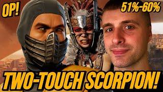 SCORPION *HIGH DAMAGE* COMBO TUTORIAL WITH FERRA KAMEO! - MORTAL KOMBAT 1!