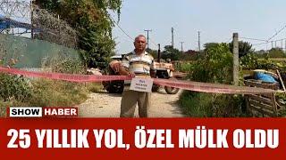 Yolu traktörle kapattı!