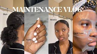 MAINTENANCE VLOG | EYEBROWS + NAILS + HAIR + WAX + SELFCARE + MORE | Klarke White