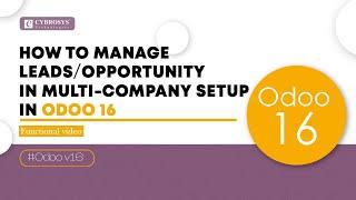 How to Manage Leads or Opportunity in Multi Company Setup in Odoo 16 CRM