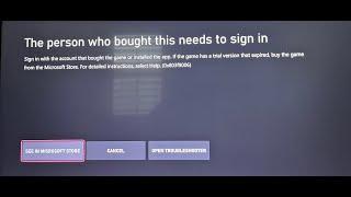 Fixed Xbox Error Code 0x803f9006 | The person who bought this needs to sign in