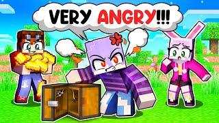 Friend is ANGRY in Minecraft!