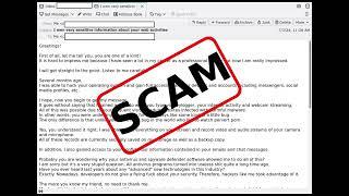 'I own very sensitive information about your web activities' Email Sextortion Scam