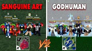 Cuộc Chiến Sanguine Art vs God Human Tìm Melee Mạnh Nhất Trong Blox Fruits