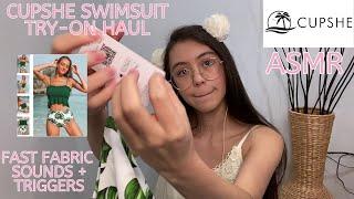 ASMR | Cupshe Swimsuit Try-On Haul | fast fabric sounds + fast triggers