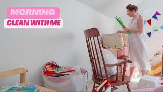 Morning Clean With Me | Mom of 2 Morning Routine |