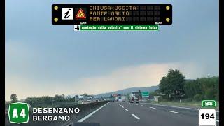 A4 | Autostrada Serenissima | DESENZANO - BERGAMO