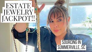 ESTATE JEWELRY SOURCING in Summerville, SC / Vlog & Huge Haul!!