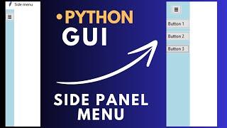 Python side panel menu with GUI