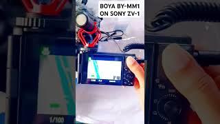 BOYA BY-MM1 MICROPHONE ON SONY ZV-1 CAMERA  #shorts #trending #viralvideo #boyamm1 #boyamicrophone