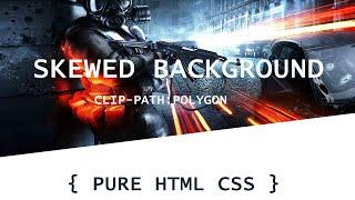 Skewed Background Using CSS Clip Path Polygon  || HTML & CSS