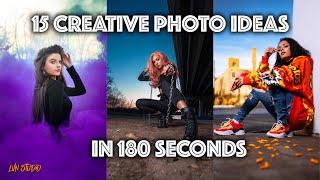 15 CREATIVE PHOTOGRAPHY IDEAS IN 180 SECONDS - BEHIND THE SCENES