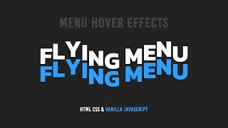 Javascript Menu Hover Effects | Html CSS